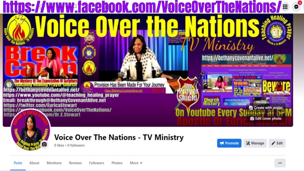 Voice over the Nations - Facebook Page Cover Image