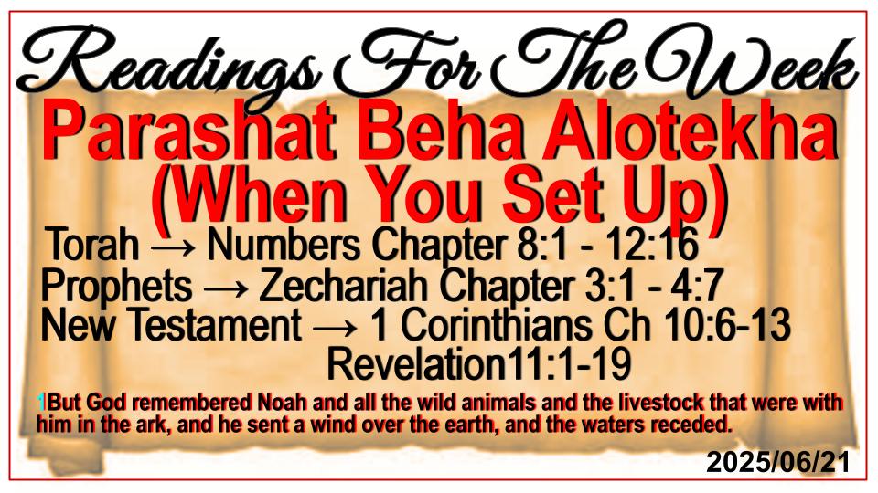 Readings for the Week - Bethany Covenant Alive Ministries Intl Readings for the Week