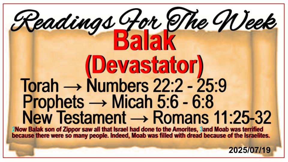 Readings for the Week - Bethany Covenant Alive Ministries Intl Readings for the Week