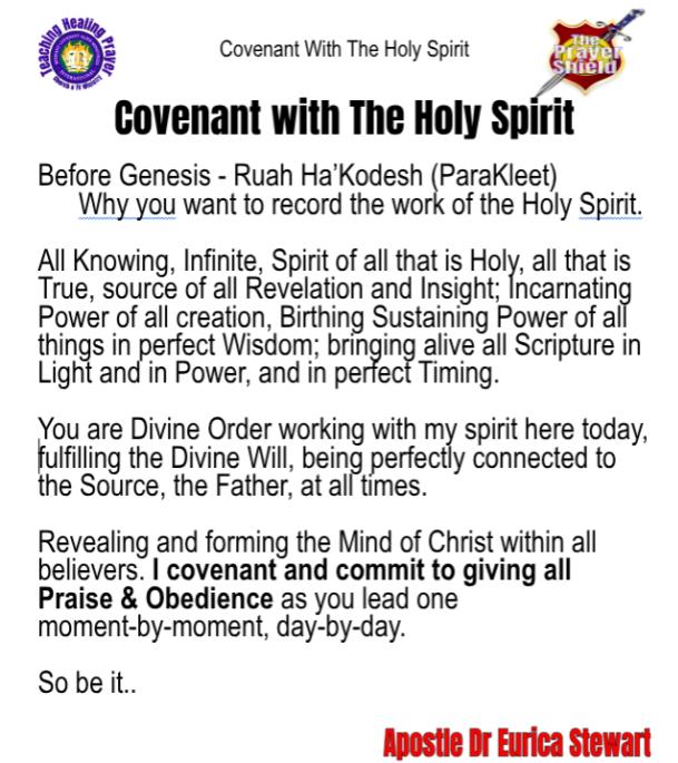 Covenant with the Holy Ghost - Bethany Covenant Alive Ministries Intl Covenant with the Holy Ghost
