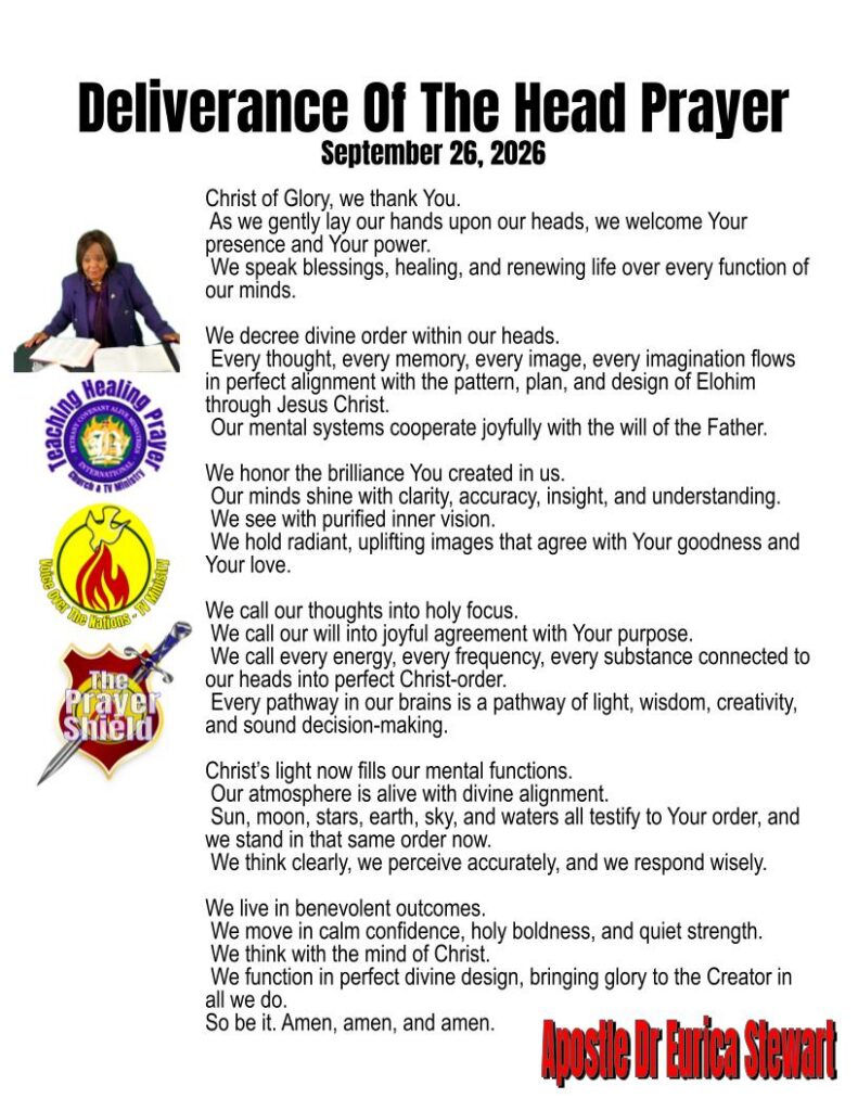 Deliverance Of The Head Prayer - 20260926