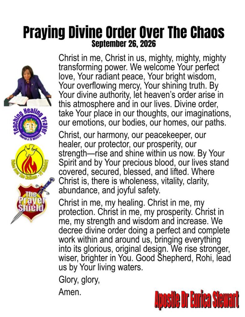 Praying Divine Order Over The Chaos - 20260926